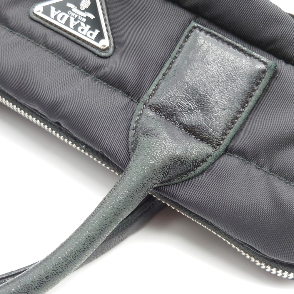 Prada Triangular Plate Logo Chic Functional Leath… - image 6